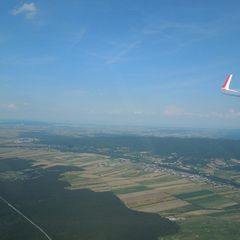 Flugwegposition um 17:57:23: Aufgenommen in der Nähe von Wiener Neustadt, Österreich in 526 Meter